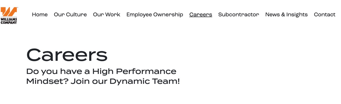 WILLIAMS COMPANY MANAGEMENT GROUP